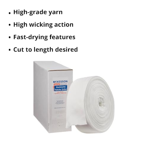 McKesson Stockinette, Non-Sterile, Latex-Free, White, Polyester, 3 in, 1 ct | Tubular, 25 yds
