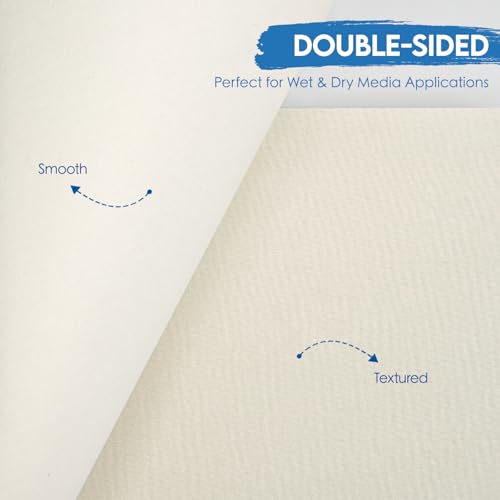 KOVIEDE 100 Sheets Watercolor Paper 8.5x11 Inch 102LB/230GSM - size: 8.5x11 In