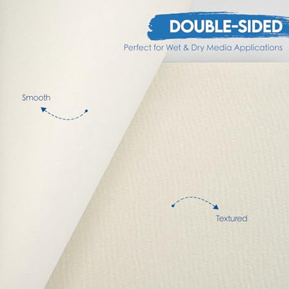 KOVIEDE 100 Sheets Watercolor Paper 8.5x11 Inch 102LB/230GSM - size: 8.5x11 In