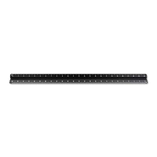 Alumicolor Aluminum Engineer Solid Drafting Scale, 12IN, Black - color: Black, size: 12 Inch, style: Engineer