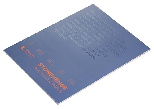 Stonehenge Aqua White Medium Weight Block, 140lb, Coldpress, 15 Sheets for Wet and Dry Media (18X24) - size: 18 x 24 inches