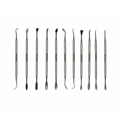 TAURISH 12 Piece Stainless Steel Wax Carver Tool Set Double Ended