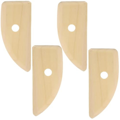 4 Pcs Pottery Ribs Wooden Clay Ceramic Sculpting Tools, 12cm x 5cm