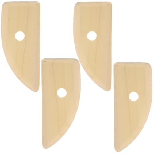 4 Pcs Pottery Ribs Wooden Clay Ceramic Sculpting Tools, 12cm x 5cm