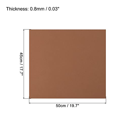 MECCANIXITY EVA Foam Sheets Brown 19.7 Inch x 17.7 Inch 0.8mm Thick Crafts Foam Sheets for Costumes, Arts and Crafts Projects Pack of 5 - color: Brown, size: 19.7 x 17.7 x 0.03 in