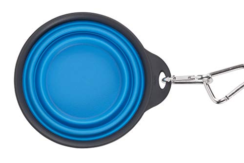 Dexas Pets Collapsible Travel Cup, Large/2 Cup Capacity, Pro Blue - color: Pro Blue, size: Large/2 Cup