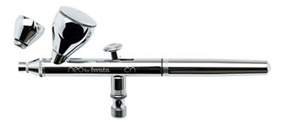 NEO CN Dual Action Airbrush - Effortless Coverage N3 Nozzle, 0.24 oz & 0.10 oz Fluid Cups. Ideal for Beginners & Hobby Painters – Fine Atomization with Low Air Pressure for Makeup, Arts 7 Crafts