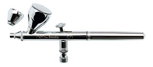 NEO CN Dual Action Airbrush - Effortless Coverage N3 Nozzle, 0.24 oz & 0.10 oz Fluid Cups. Ideal for Beginners & Hobby Painters – Fine Atomization with Low Air Pressure for Makeup, Arts 7 Crafts
