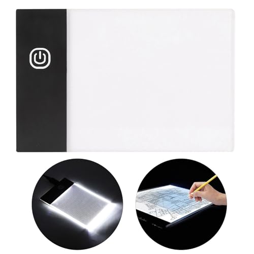 A6 Portable LED Light Box small light pad LED Light Board small light pad Artcraft Tracing Light Pad LED Drawing Tablet, Light Board flip book paper for Mesas de Luz