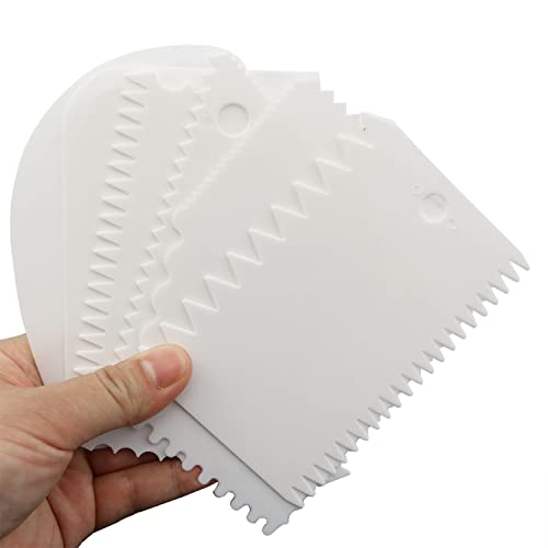 PZRT 6pcs Plastic Clay Scraper Set Scraping Handle Carved Soft Clay Sculpture Knife Industrial Clay Scraper Sculpture Tool Pottery Tools, White - color: White