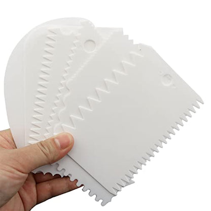 PZRT 6pcs Plastic Clay Scraper Set Scraping Handle Carved Soft Clay Sculpture Knife Industrial Clay Scraper Sculpture Tool Pottery Tools, White - color: White