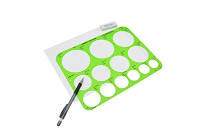 Westcott T-826 Jumbo Circles Template, Plastic Shape Template Tool, 8.75 by 11.5 in