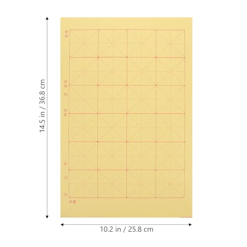 Healifty 150 Sheets Chinese Calligraphy Practice Paper | Grid Xuan-Style Rice Paper for Brush Writing, Chinese Characters, Japanese Kanji Practice and Beginner Calligraphy