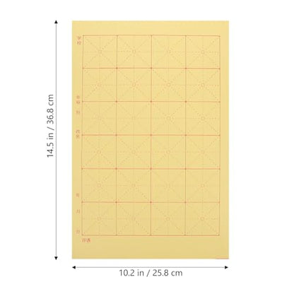 Healifty 150 Sheets Chinese Calligraphy Practice Paper | Grid Xuan-Style Rice Paper for Brush Writing, Chinese Characters, Japanese Kanji Practice and Beginner Calligraphy