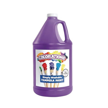 Colorations Paraben-Free Washable Purple Tempera Paint for Kids, 1 Gallon | Vibrant, Non-Toxic and Made in the USA - color: Purple