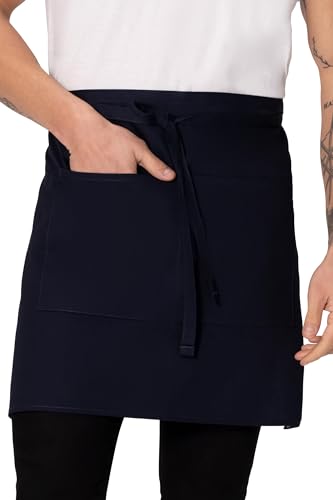 Chef Works Unisex Half Bistro Server Apron - color: Navy