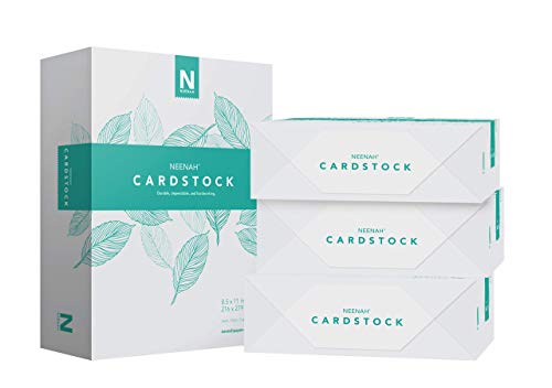 Neenah Vellum Bristol Cardstock, Lightweight, 4 Packs of 325 Sheets/1300 Sheets, 67 lb/147 gsm, 94 Brightness, 8.5" x 11" - MORE SHEETS! (91633-02) - size: 4-Pack