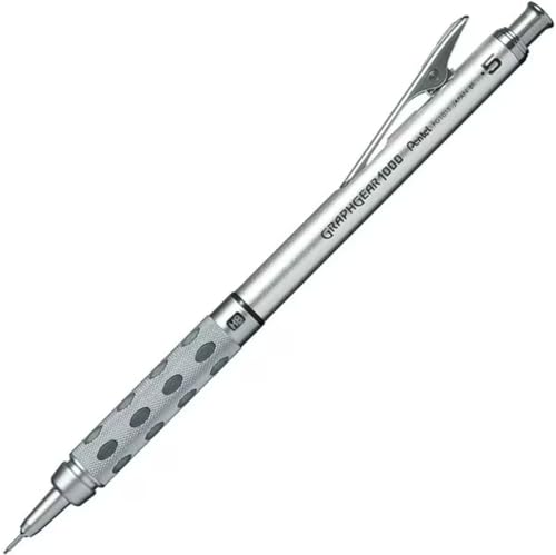 Graph Gear 1000 Mechanical Drafting Pencil + Ain HB/B/2B leads, original Black slim pen case (0.5mm) - size: 0.5mm
