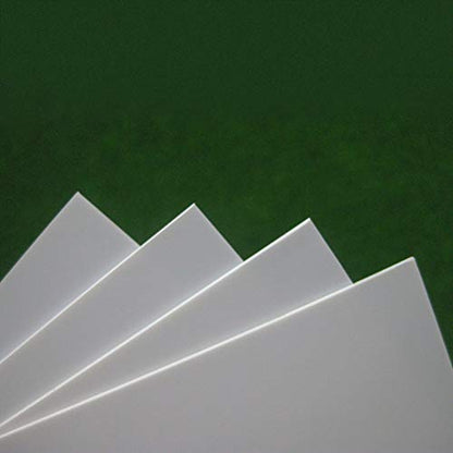 ABS0910 4pcs 1mm Thickness 200mm x 250mm White ABS Sheets 9.84'' x 7.87'' x 0.04'' ABS Styrene Sheets for Model Train Layout New (1mm) - size: 1mm