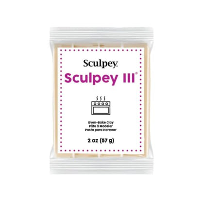 Sculpey Oven-Bake Clay, 2 oz. Bars, Sculpey III Tan, 30 Bars | Polymer Clay, Perfect for Jewelry, Home Decor, and General Crafting - size: 2 oz. Tan (30-Pack)