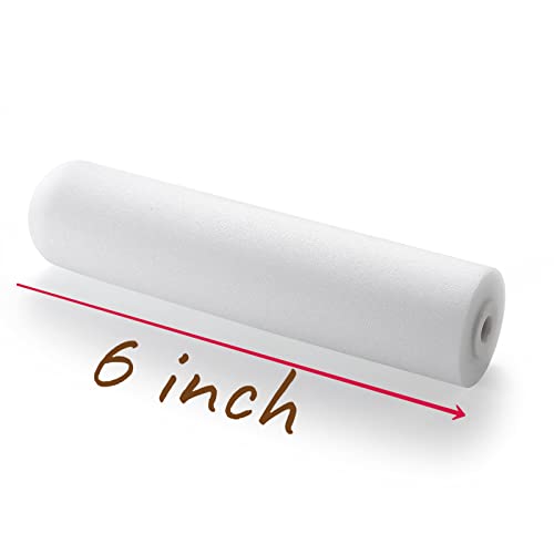 KUPOO 6" Foam Paint Roller Covers High-Density Sponge Refills,Pack of 10 | 6" high-density foam roller covers,10-pack.For latex,oil,water-based paints. - size: 6 inch Foam Covers