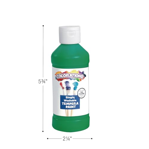 Colorations Paraben-Free Fluorescent Simply Washable Tempera Paint-Set of 6 - color: Fluorescent, 6 Pack
