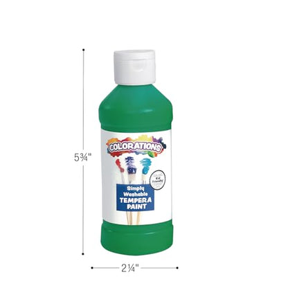Colorations Paraben-Free Fluorescent Simply Washable Tempera Paint-Set of 6 - color: Fluorescent, 6 Pack