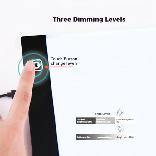 A2 Large Tracing LED Light Pad Kits for Diamond Art, Sketching, Painting - Adjustable Brightness, Sketching, Tracing - USB Powered DIY Diamond Art Light Box with Bead Storge Container, Pens, Clips - size: A2 Kit