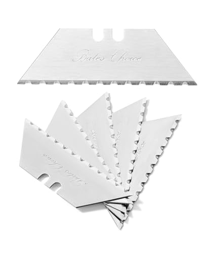 Bates Utility Knife Blades - Serrated Edge, 40 Pack - Box Cutter & Razor Blades Replacement - Refills for Box Cutters - color: Silver With Serrated Edge, size: 40 Pack