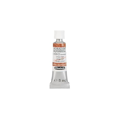 Schmincke - HORADAM® AQUARELL, Super Granulation, Urban Red, 14 926 001, 5 ml, very strongly granulating shades, finest, super granulating watercolors - color: 926 urban red