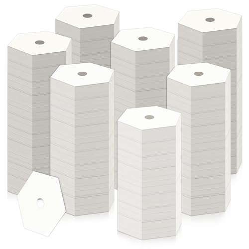 1000 PCS Hexagon Piecing Paper Templates, 0.5" White Paper templates, Quilting Templates Accessories for DIY Patchwork Crafts and Sewing Supplies﻿ - size: 0.5 Inch-1000pcs Hexagon