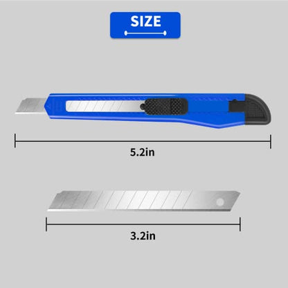 DIYSELF 24 Pack Utility Knife, 4-Color Box Cutters, Navajas para Trabajo | Secure-Grip Box Cutter Retractable for Cardboard and Packages, Sharp Razor Knife for Paper, Foam Board and Warehouse Use - style: 24 Pack