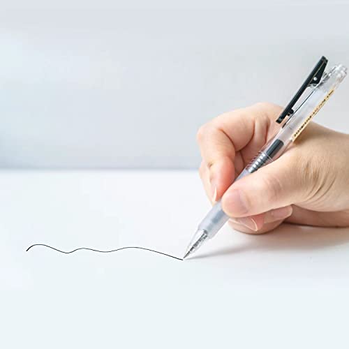 0.7mm Fine Point Gel Retractable Pens Replacement Black Ink | Smooth Writing No Bleed No Smudge Gel Roller Retractable Pens for Gifts,Office Work,School,Journaling,Note Taking,6 Counts - style: 6 Counts 0.7