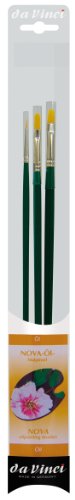da Vinci Oil & Acrylic Series 5276 Nova Synthetic Paint Brush Set, Multiple Sizes, 3 Brushes (Series 1670, 1870, and 1875) - style: Nova Starter Set