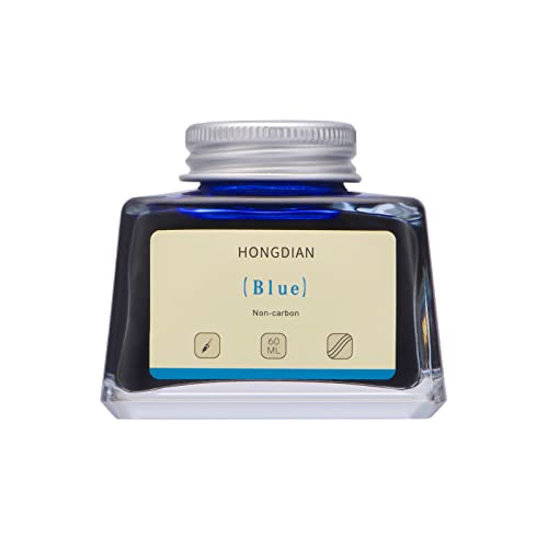 Asvine Hongdian Fountain Pen Bottled Ink Blue, 60ml Bottle Ink for Fountain Pen Non Carbon - color: Blue