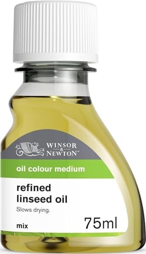 Winsor & Newton Refined Linseed Oil, 75ml (2.5oz) Bottle - color: Refined Linseed Oil, style: 2.5-oz Bottle