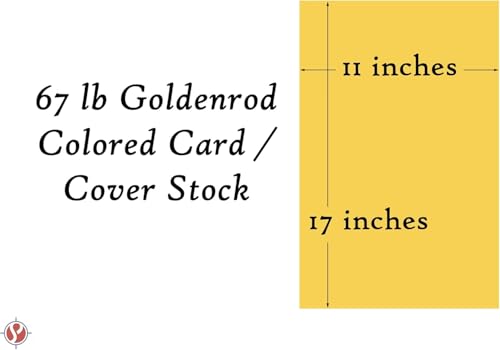 Vellum Bristol Cover 67 Pound, Smooth Finish, 250 Sheets Pack. – Premium Heavyweight Cardstock for Crafting, Printing, and Professional Projects, Acid-Free. (1, Goldenrod, 11"x17") - color: Goldenrod, size: 11"x17"