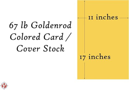 Vellum Bristol Cover 67 Pound, Smooth Finish, 250 Sheets Pack. – Premium Heavyweight Cardstock for Crafting, Printing, and Professional Projects, Acid-Free. (1, Goldenrod, 11"x17") - color: Goldenrod, size: 11"x17"