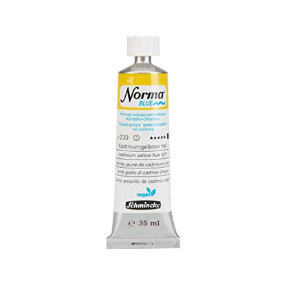 Schmincke - NORMA® Blue, 21239009, finest water-based artists' oil colors, highly pigmented, lightfast, vegan, cadmium yellow hue light, 35 ml - color: 239 cadmium yellow hue light