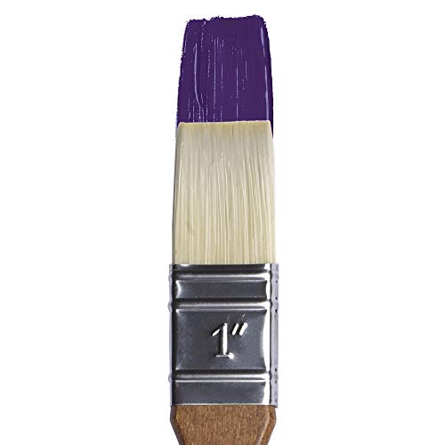 Winsor & Newton Artists' Oil Synthetic Brush, Glaze 1" | Synthetic Flagged Bristles, Excellent Color Carrying Capacity, Handmade in England, For Oil Paint - style: Glaze 1"