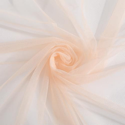 39.4x63 Inch Champagne Netting Mesh Fabric Polyester Breathable Mosquito Net Fabric Soft Voile Solid Sheer Tulle Fabric by The Yard for Sewing Making Craft Clothes Dresses Costume Diy Supply - color: Champagne