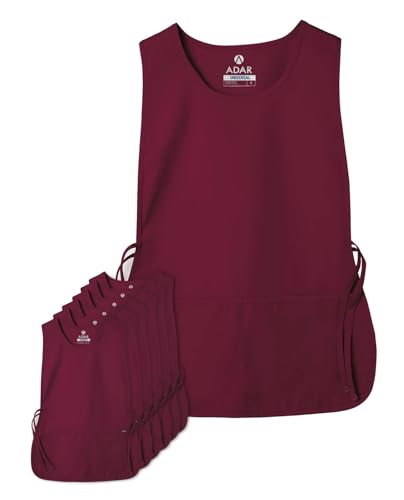 Adar Universal Cobbler Apron 6 Pack - Unisex Cobbler Apron - color: Burgundy, size: X-Large