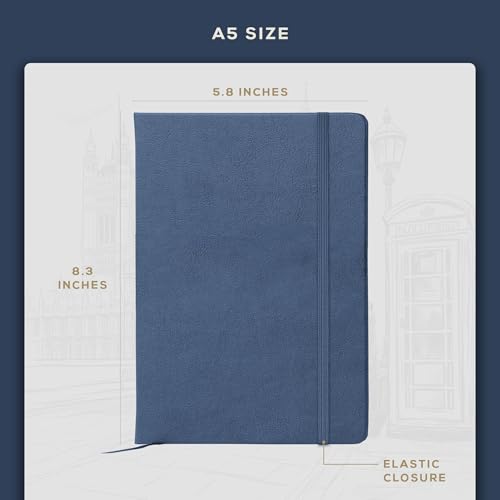 Beechmore Books A5 5.8x8.3 Mixed Media Sketchbook 160 GSM/98LB, Gift Box - color: Symphony Blue, size: A5 - 5.8" x 8.3" Medium