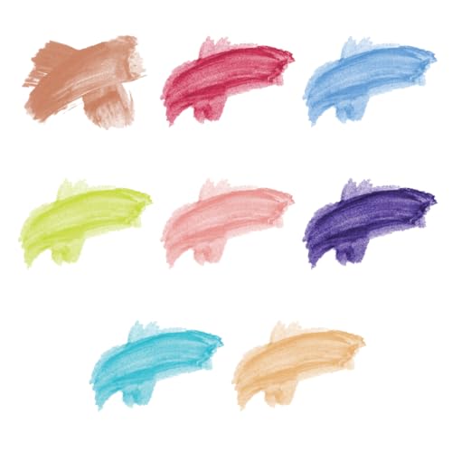 AMACO Semi-Moist Underglazes 8-Count Set No. 3 (#110), 8 Assorted Decorating Colors in Watercolor-Like Pans, Low/Mid-High Fire Cone 05-6 (SMUG) Ceramic Pottery Underglazes for Unfired Clay and Bisque - color: 8-Count Set No. 3 (#110)