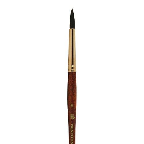 Princeton Artist Brush, Neptune Series 4750, Synthetic Squirrel Watercolor Paint Brush, Round, Size 8 - size: Size 8