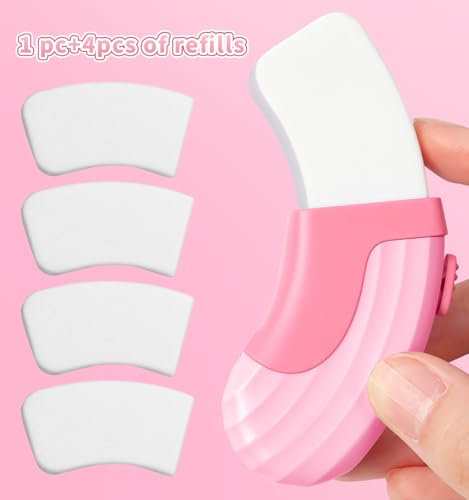 4 Color of Pack Rubber Erasers Sliding Retractable Eraser | Large White Erasers with 4 Refill Eraser for School Office Home Supplies Art Drawing, Push Pull Pencil Erasers for Kids Teens - color: Pink&green&blu&purple