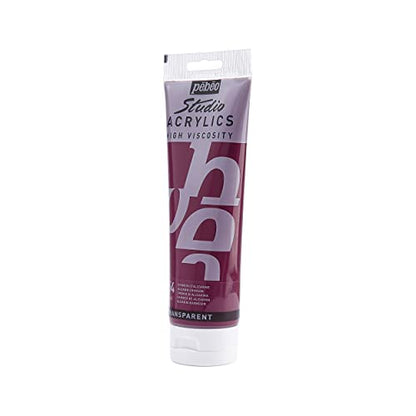Pébéo 169-054 - Studio Acrylics Fine Acrylic - Acrylic Paint - Red Acrylic - Alizarin Crimson, 250 ml - color: Alizarin Crimson, size: 8.45 Fl Oz (Pack of 1)