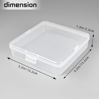 DUOFIRE Plastic Box Organizer, Small Storage Containers, Square 4 Pack - size: Square x 4 Pack