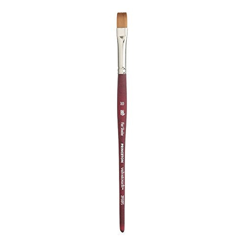Princeton Velvetouch, Series 3950, Paint Brush for Acrylic, Oil and Watercolor, Flat Shader, 10 - size: Size 10