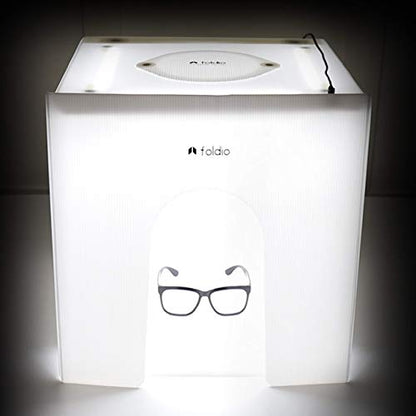 Foldio2 Plus + Front Cover (15inch Lightbox for Product Photography with Reflection Cover / 15" x 15" / Portable Studio, Dimmable LED Chips, CRI 97+, Background Sheet Included) - size: Foldio2 Plus + Front Cover